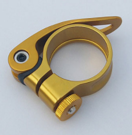 [COD][QY Bicycle]Bicycle quick release seat pipe clamp colorful aluminum alloy saddle pipe clamp aluminum clamp seat bar clamp 31.8 ,34.9 (6)