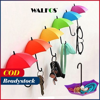 【Ready Stock】✜♗Walfos 3 Pcs. Set Cute Umbrella Wall Mount Key Holder Wall