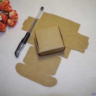 50pcs LxWxH: 5.8x5.6x2cm Retro Kraft paper packaging/Packing boxes jewelry wedding Candy party
