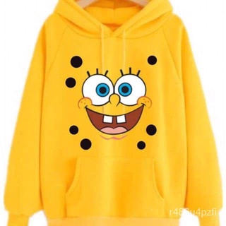 Spongebob Hoodie Jacket best quality outwear fashion women men hooded swaeter jacket unisex cotton 2