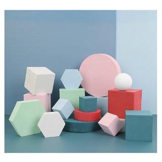 Cube Photo Props Foam Geometric Cube Shooting Props For Photography Decoration Blue Green Color (3)