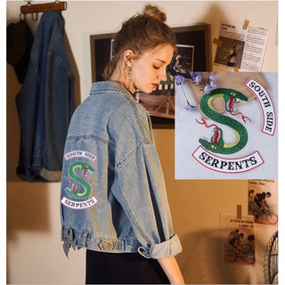 snake Southside Serpents patches iron on bag cloth embroided