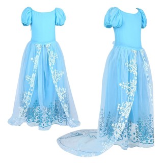 Cinderella Snowflower Girl Dress Costume Cosplay Party (5)