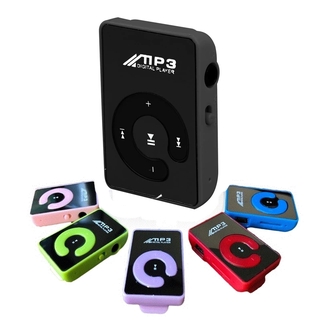 [Stock] Mini USB Mp3 Music Player with Mirror Clip ,with TF Card Speaker Function MP3 Player (1)