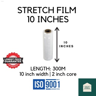 ✶✐Stretch Film / Cling Wrap 10 inch x 300 meters Pallet Wrap / Jack Wrap / Stretch Wrap