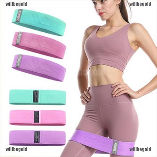 willbegold♥ Fitness Resistance Bands Non-slip Hip Circle Legs Thigh Hip Workout Bands
