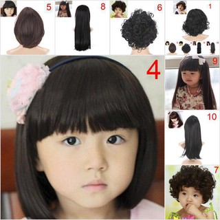 FCPH Lovely Boys Girls Hair Wig Full Head Children Wigs Kids Daily Hairpiece FACC