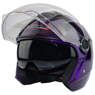 HNJ 818A Half Face Dual Visor Motorcycle Helmet
