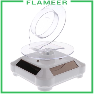 [FLAMEER] Rotating Turntable Jewelry Display Stand Solar or AA Battery Powered