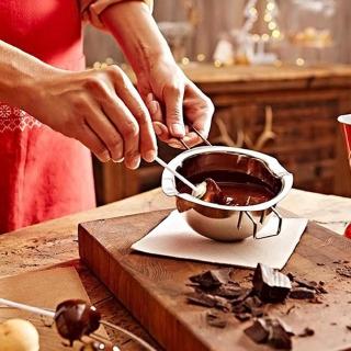 1Pc-Stainless Steel Chocolate Heating Melting Kettle Boiler Fondue Bowl Heating Melting Kettle Pot Pan Butter Cheese Heating Bowl baking Accessories Pastry Tools (2)