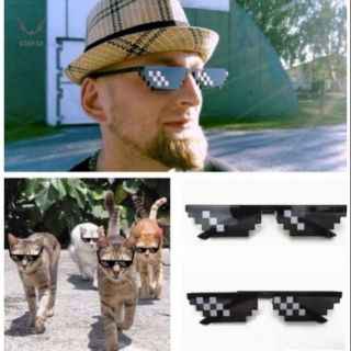 Cosplay Mosaic Sunglasses Pixel Thug Life Glasses Mosaic 6Pixel Eyeglasses
