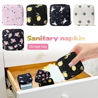 Portable Waterproof Fabric Sanitary Napkin Pad Tampon Storage Bag Feminine Sanitary Pad Storage