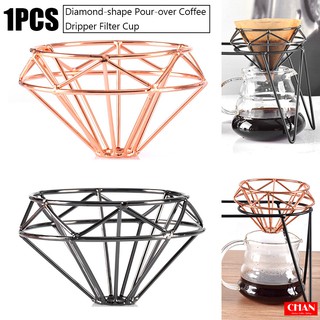 XJCHAN Japanese Stainless Steel V60 Coffee Filter Cup Metal Paper Filter Holder Cone Drip Pour-over Coffee