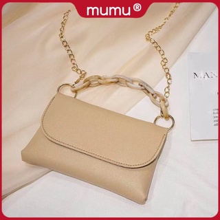 Mumu #2082 Cute Korean Leather Chain Ladies Sling Bag With Handle Fashion Bags Sale For Women