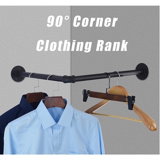 Ready Stock Lron Water Pipe Retro Water Pipe Clothes Rack Iron Hanger Clothes Rack Storage Rack Shel (8)
