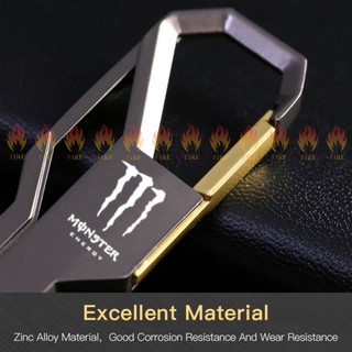 Monster Car Motorcycle Keychain (Black Gold) Men's Creative Alloy Metal Keyring Key Chain Ring COD (3)