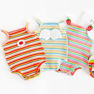Baby Onesies for Newborn Girls 0-18 months Baby Girl Striped Sleeveless Romper Bodysuit Cute Newborn Baby Clothes