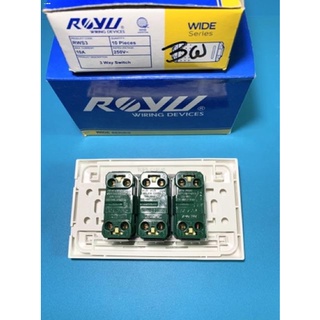 Switches❈❂Royu 3 Gang 3 Way Switch | Wide Series Wiring Devices