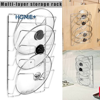 Pan Lid Storage Rack Wall Mount Pot Cover Organizer Holder Kitchen Accessories @ph