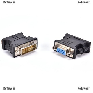 KeTawear DVI TO VGA Adaptor DVI-A / DVI-I SVGA HD15 Analog Monitor Converter GOLD