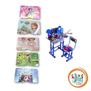 GLASS KIDS STUDY TABLE CHARACTER CHAIR AND TABLE SET