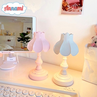 Annami Ins Night Light Cute Bedside Light Office Table Lamp Desktop Decor Photo Props