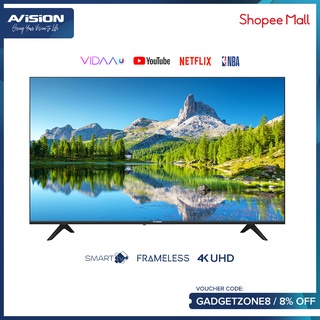 Avision 50 Inch Frameless 4K Smart Digital Bluetooth Led TV w/ Built-in Netflix,Youtube, NBA 50UL88H (1)