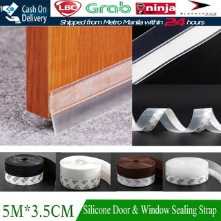 In stock 5M*3.5CM Silicone Sealing Strap Windproof Window Door Sealing Strip Bar Soundproofing