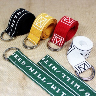 Fashion Letter Printing Buckle Casual Canvas Belt Universal