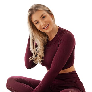 Women Fashion Sports Suit Top Pants Sportswear Sets Hollow out Fitness Gym Yoga Sets (9)