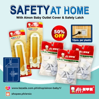 babiesbaby cover☌⊙Ainon baby Outlet Cover (3 packs= 36 pcs) and Cabinet Latch (2pcs)/ Plug