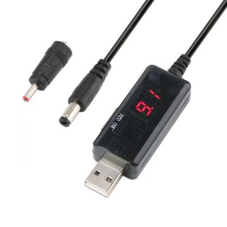 DC 5V to 9V 12V USB Cable WiFi to Powerbank Connector Boost Converter Step-up Cord for Wifi Router