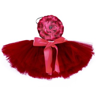 Baby Girl Newborn Photography Props Red Baby Props Tutu Skirt With headwear