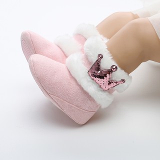 Winter Baby Boots Soft Plush Booties for Infant girls Anti Slip Snow Boot Warm Cute Crib shoes (1)