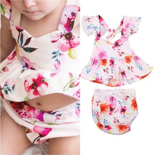 littlekids 2pcs Cute Toddler Infant Baby Girls Flower Tops+ (3)
