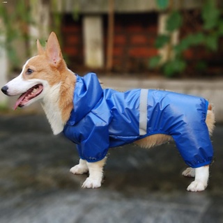 Wet Weather Gear❇■✺Pet Clothing & Accessories✇[boutique]Pet Dog Waterproof Raincoat Jumpsuit Reflect