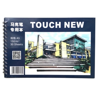 【Ready Stock】❃A5 Touchnew Drawing 30 Sheets Notebook Paper Marker Pad Sketch Book School Art