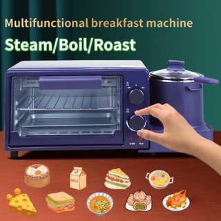 【Special offer】Breakfast Machine 5 in 1 Multi-function Bread maker Sandwich Waffle Toaster Toaster Automatic Toaster Net Red Small Appliances