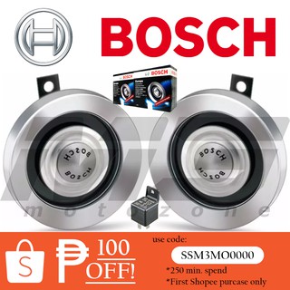 Bosch Europa Silver 12V Horn Set With Free Bosch Relay