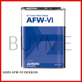 AISIN Fully Synthetic ATF (AFW-VI) Dexron VI Dexron 6 4L ( 4 Liters )