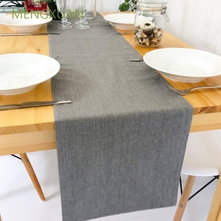 MENGXUAN Natural Table Runner Burlap Home Decoration Tablecloth Restaurant Party Wedding Banquet Linen Vintage Table Cover