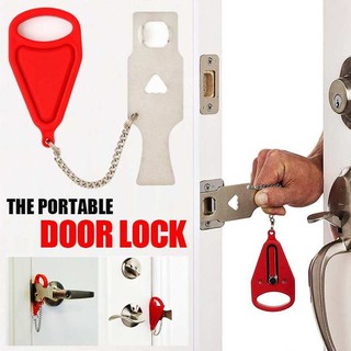 HOMEDEALS 1 pc Portable Door Lock, Travel Lock, AirBNB Lock, School Lockdown Lock