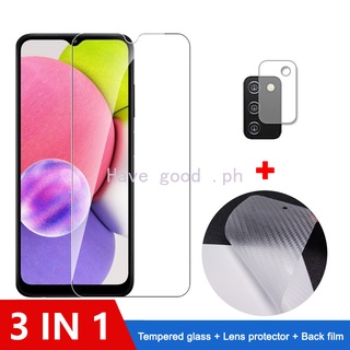 3-in-1 Samsung A03S Tempered Glass Film Samsung Galaxy A02S M02S M62 M31 M12 A12 A42 A31 A51 A71 A50 HD Screen Protector Glass Film