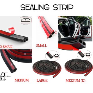 CP 1M Car Auto Door Rubber Seal Strip Adhesive Weatherstrip Seals Hollow (Noise Insulation Sealing)