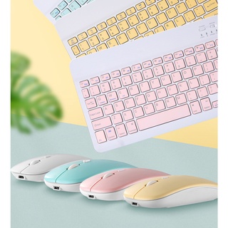 Game computer keyboard mouse headsetPink Colorful Wireless Keyboard Bluetooth-compatible and Mouse