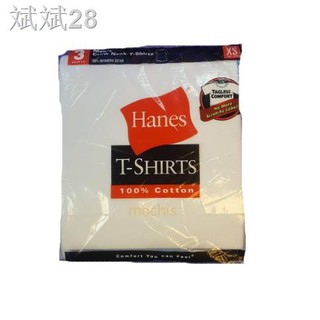 ☇₪✈Hanes Round Neck White T-shirts in 100% cotton material (PACK of 3pcs)