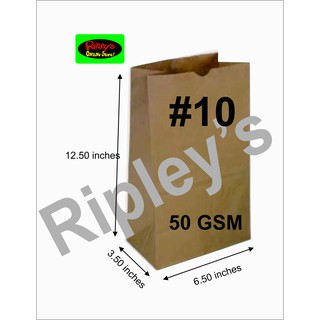 #10 Brown Paper Bags approximately 100pcs/pack (wholesale)
