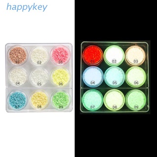 HAP 9Pcs Fluorescent Bright Glow In The Dark Sand Powder Resin Pigment Kit Epoxy Resin Jewelry Making Tools