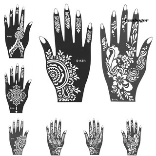 Han_India Henna Mehndi Temporary Tattoo Stencil Kit for Women Hand Body Art Decal (3)