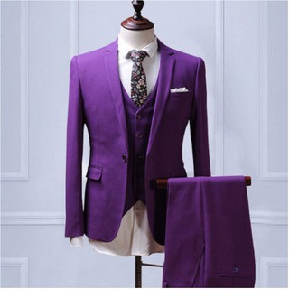 Spot-Men Purple Wedding Waistcoat Groom Formal Suit Vest Custom Made